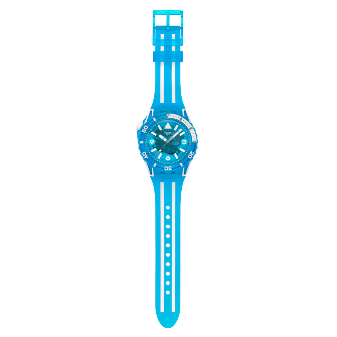Orologio Unisex Swatch SCUBAQUA BLUE FIRE Neon SSCU09S100
