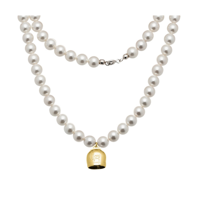 Collana La Campanella di Capri Argento Perle Girocollo Porta Fortuna CPRGD2-ORO