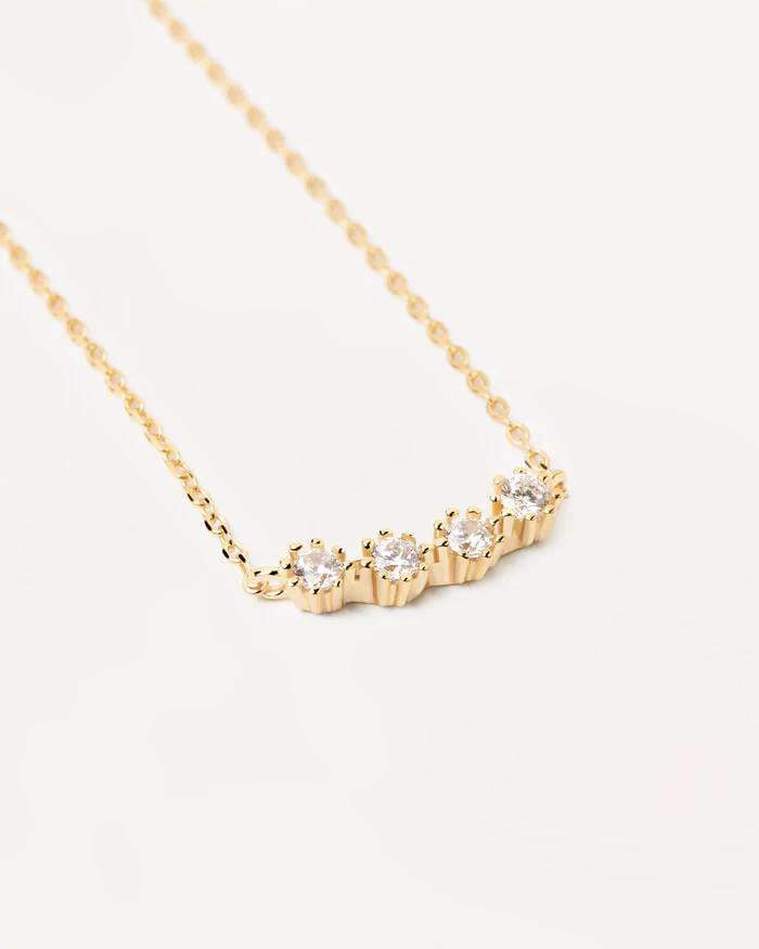 Collana Donna PDPaola Argento 925 Dorato Zirconi Bianchi CO01-366-U