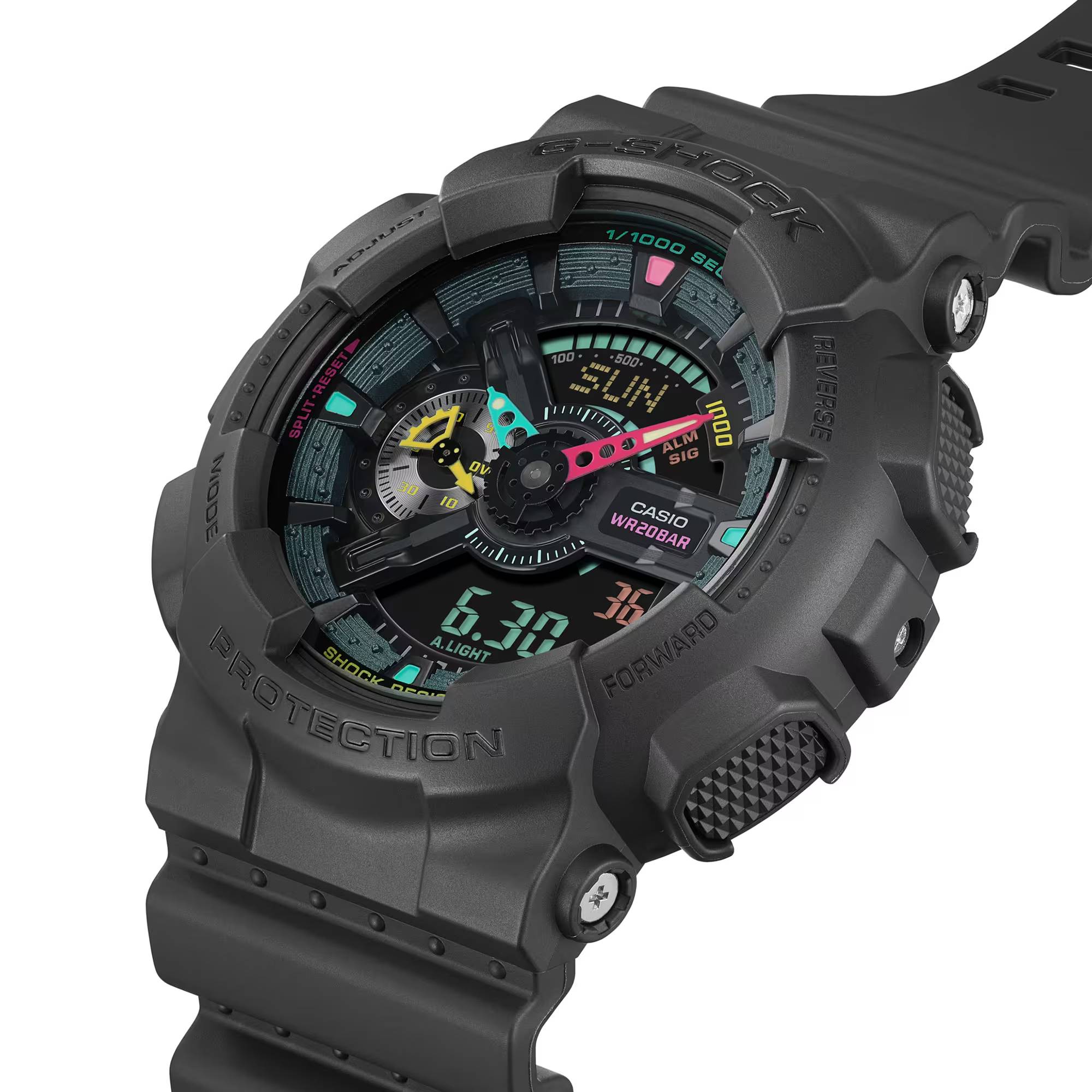 Orologio Uomo Casio G-SHOCK Quarzo Nero Fluorescente GA-110MF-1AER