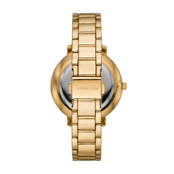 Orologio Donna Michael Kors Acciaio Dorato Nero Solo Tempo Zirconi MK4593