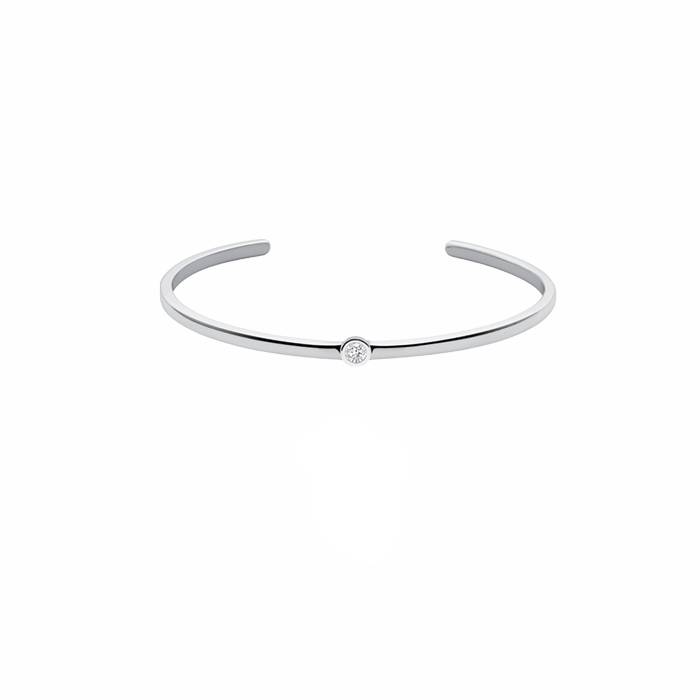 Bracciale Donna Liu Jo Argento 925 Bangle Zircone Bianco ALJ300