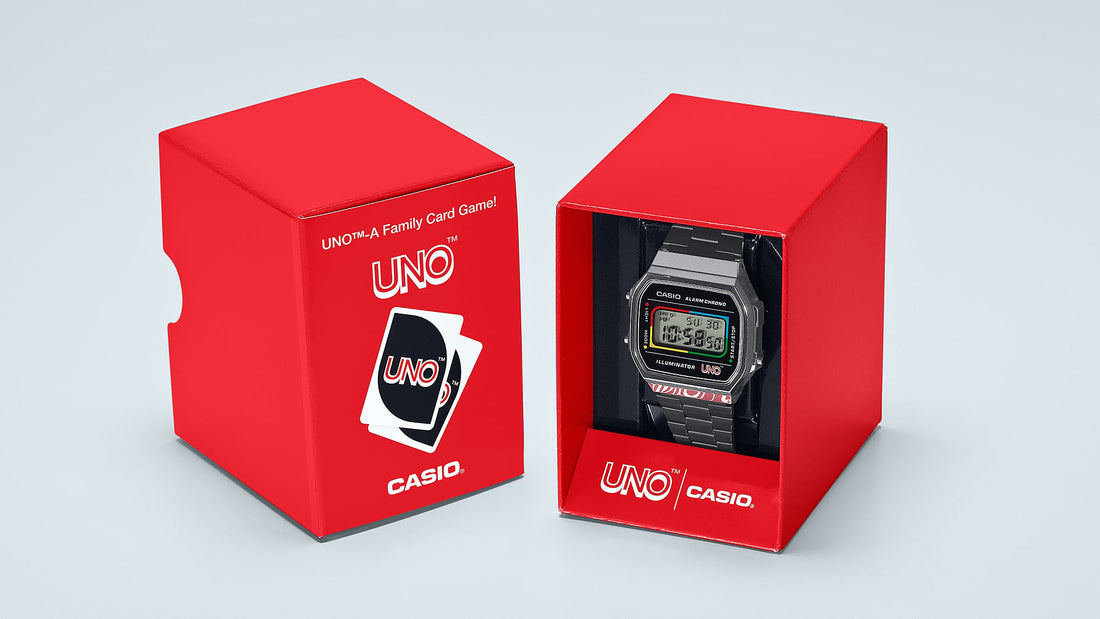 Orologio Unisex Casio X UNO Vintage Acciaio Nero Quarzo Digitale A168WEUC-1AER