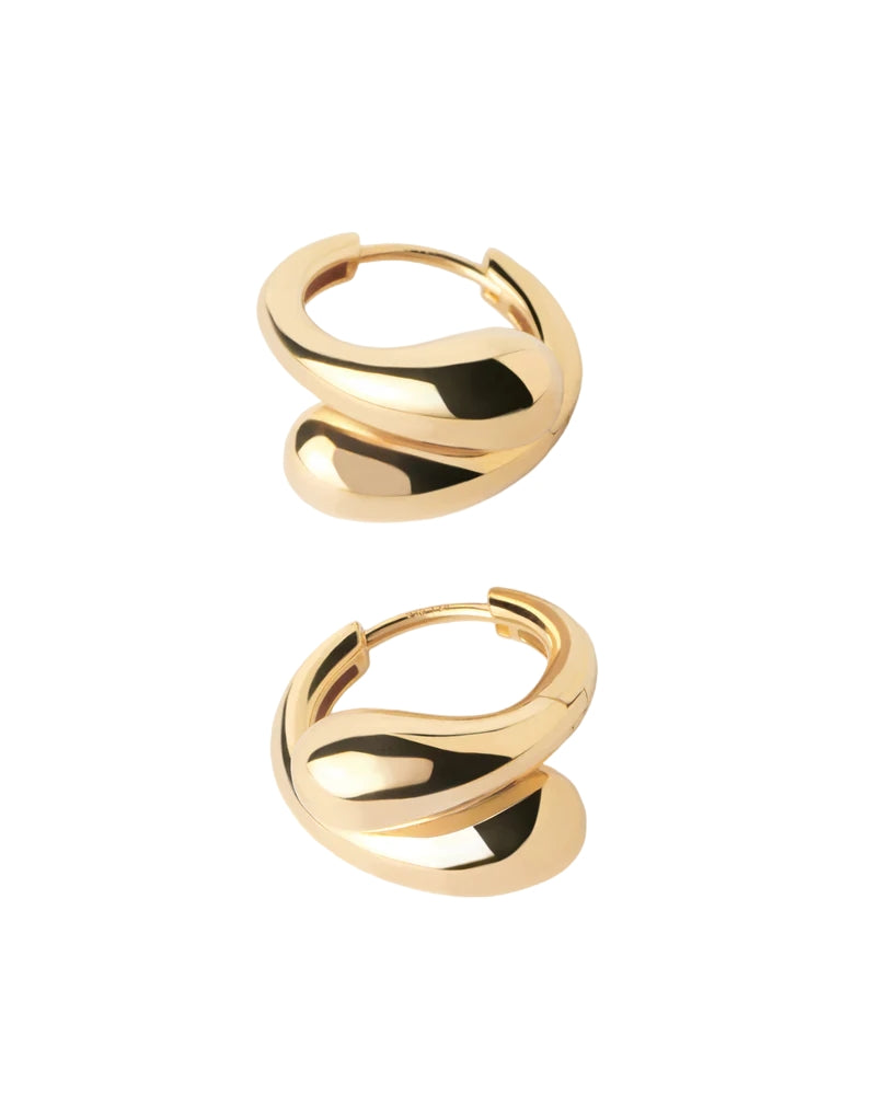 Orecchini Donna PDPaola Argento 925 Dorato Loop Goccia AR01-C85-U
