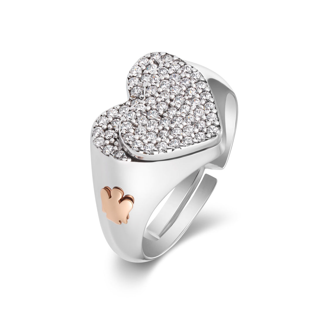 Anello Donna Argento 925 Roberto Giannotti Cuore Zirconi Bianchi GIA438-16-18