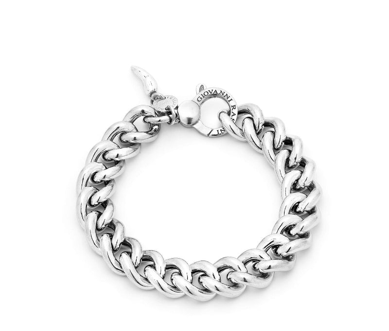 Bracciale Donna Giovanni Raspini Argento 925 Catena Onda Groumette 11399