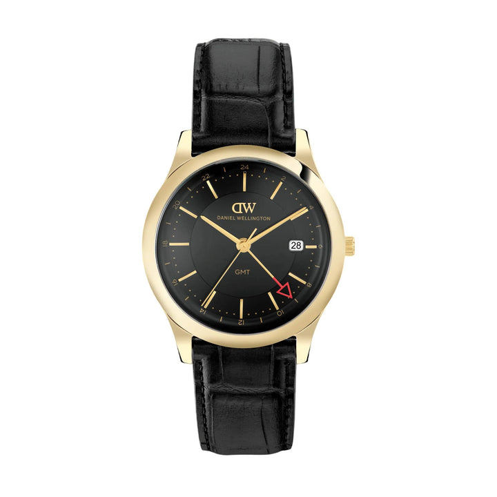 Orologio Uomo Daniel Wellington Pathfinder GMT Pelle Acciaio Dorato DW00100977