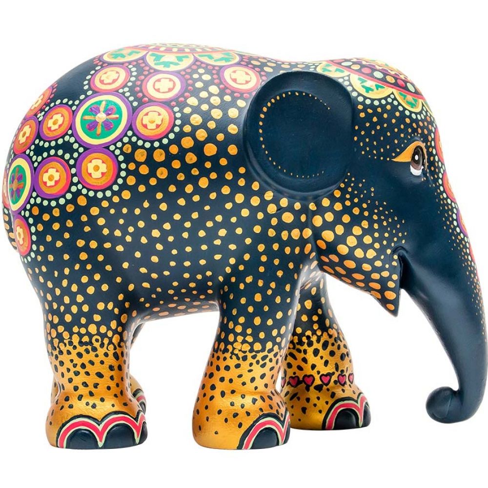 Scultura Elefante Onlylux Bindi 15 cm Resina Dipinto A Mano 8858831244689