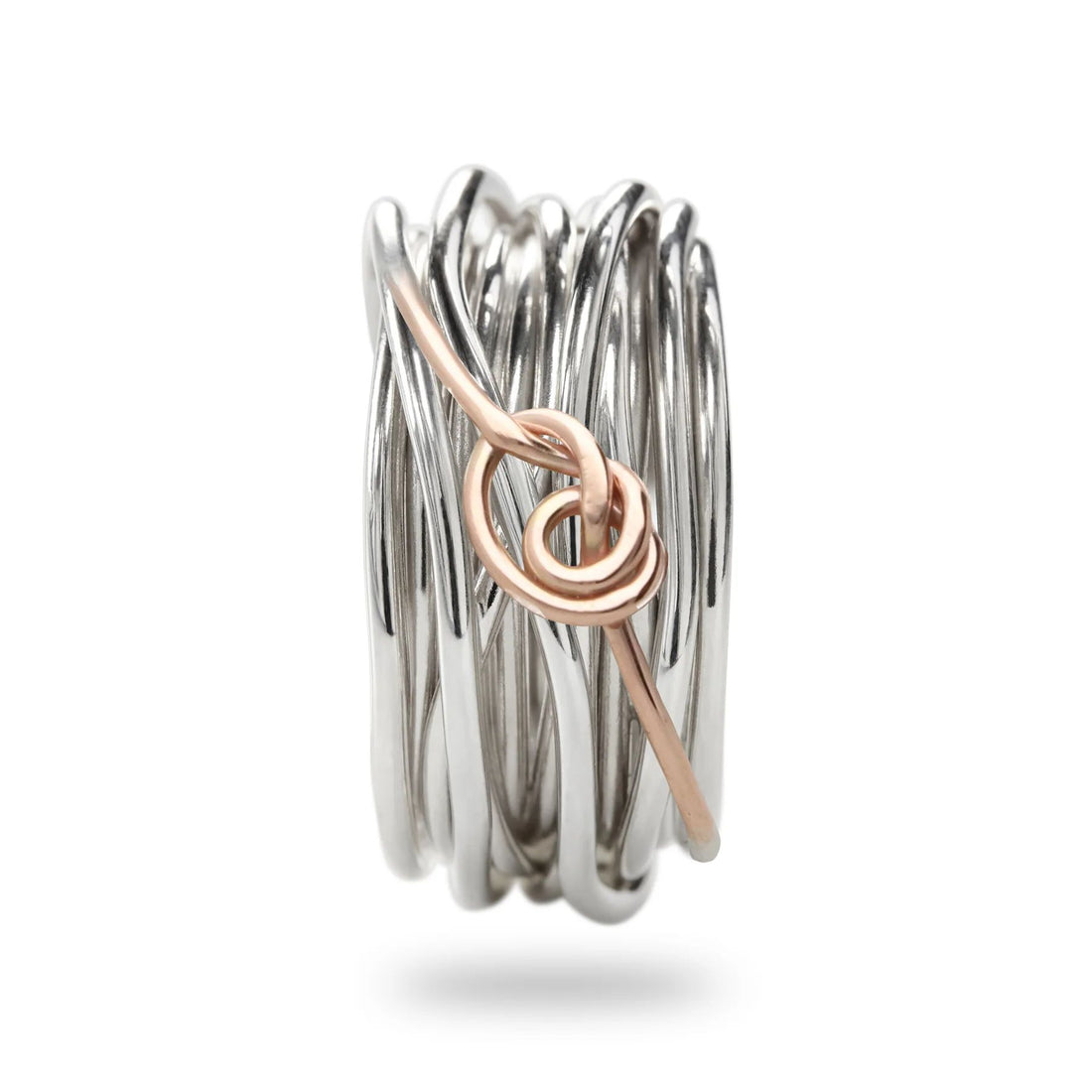 Anello Donna Filo Della Vita Argento 925 Oro Rosa 9 KT 13 Fili Classic Mis 16 AN013AR