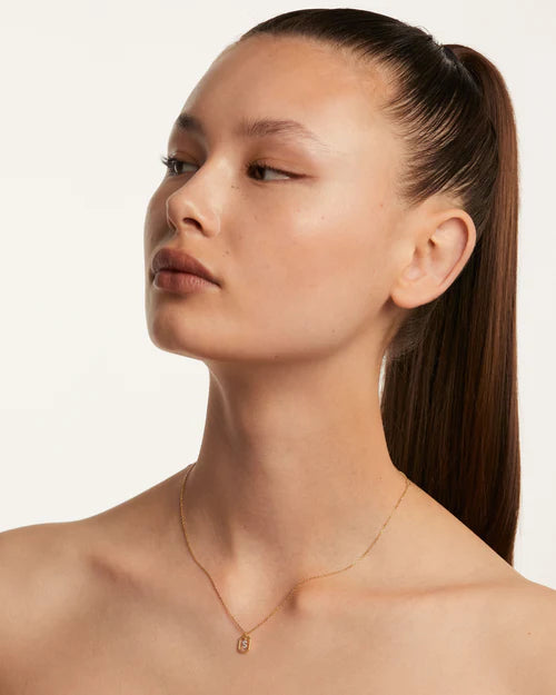 Collana Donna PDPaola Argento 925 Dorato Mini Iniziale S Zirconi CO01-530-U