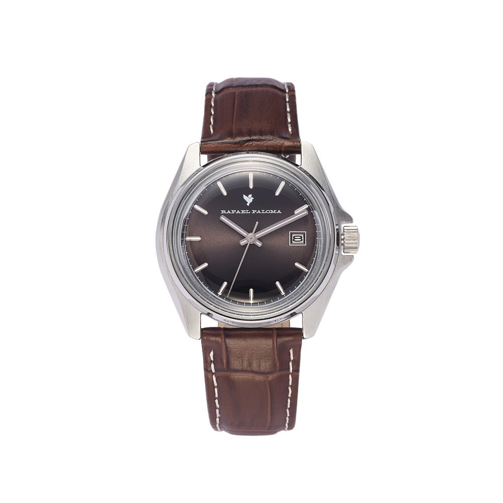 Orologio Uomo Acciaio  e cinturino pelle ORP003001