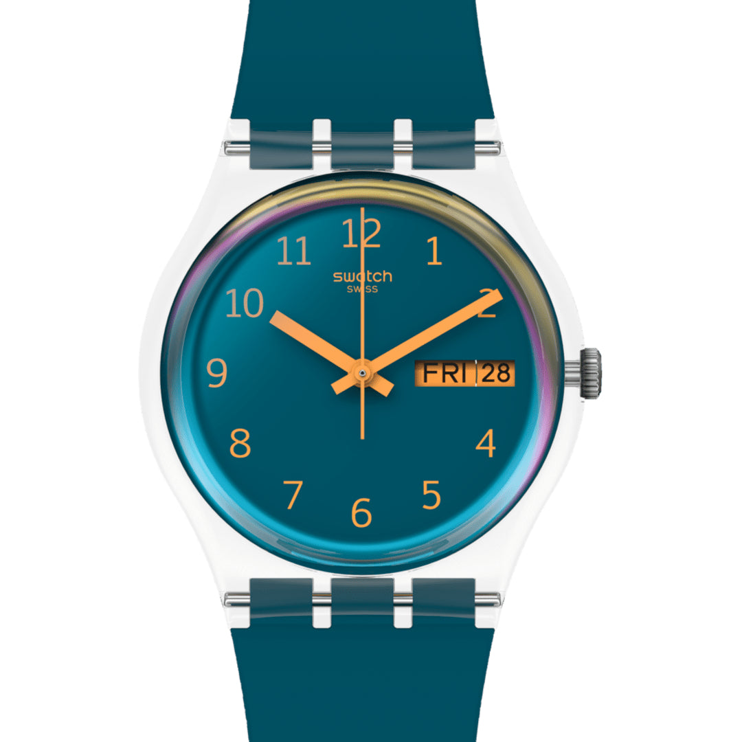 Orologio Unisex Bambino Swatch Blue Away SO28K700