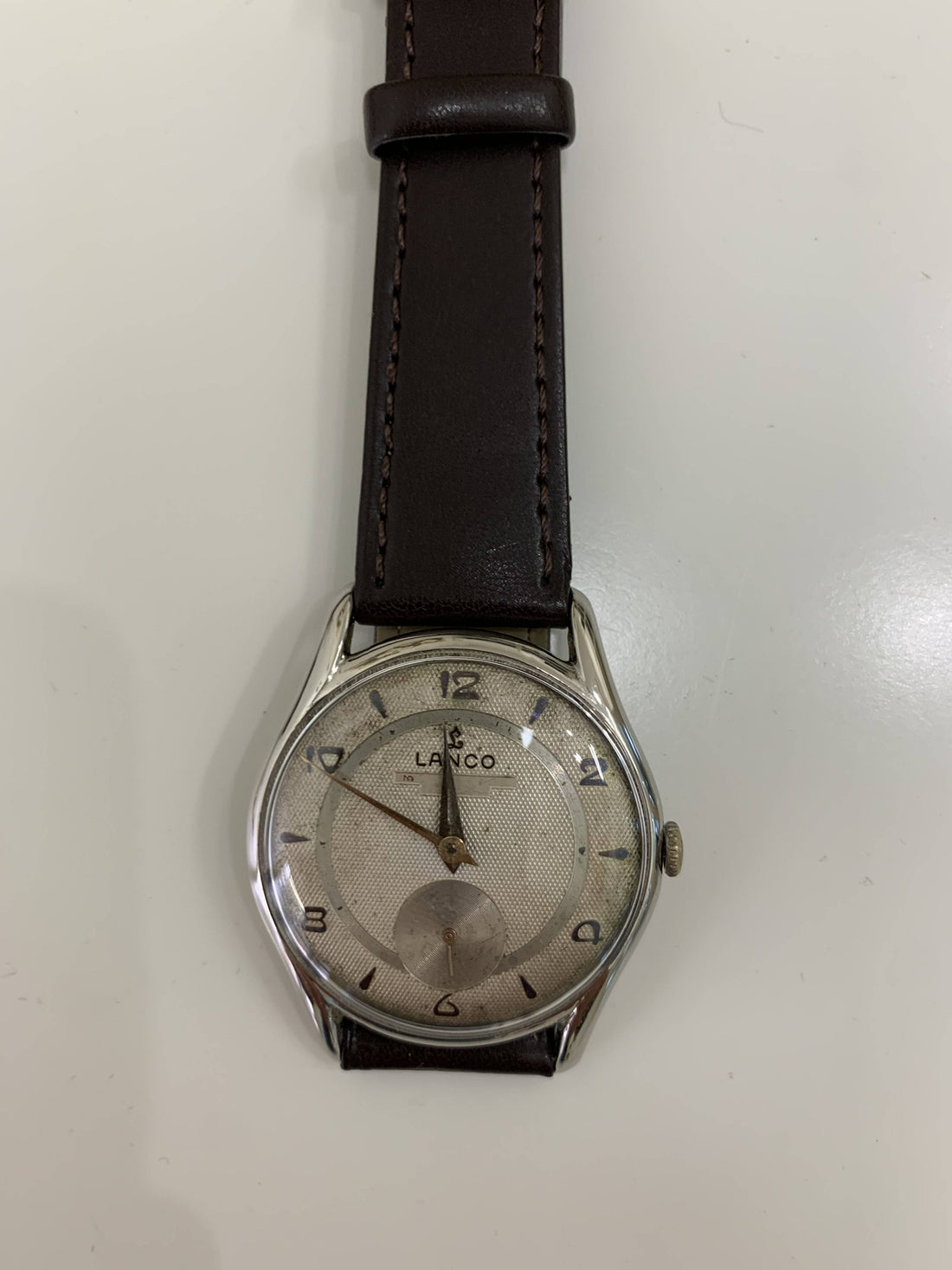 Orologio Uomo Vintage Meccanico Carica Manuale Lanco 1305 Mod 11 Cassa 37