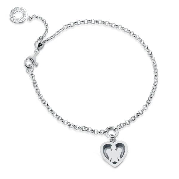 Bracciale Donna Roberto Giannotti Argento 925 Cuore Smalto Acquamarina GIA410