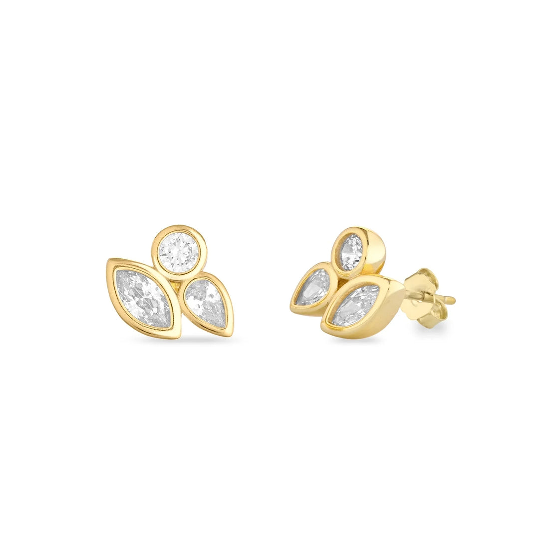 Orecchini Donna Laura P. Argento Dorato 925 Zirconi Bianchi OR0265GB