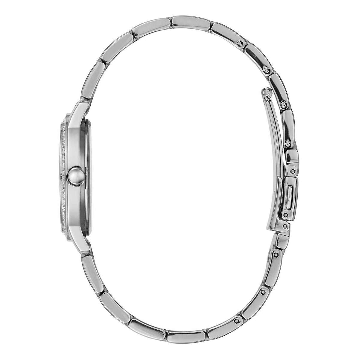 Orologio Donna Guess Quarzo Solo Tempo Acciaio Zirconi Bianchi W1209L1