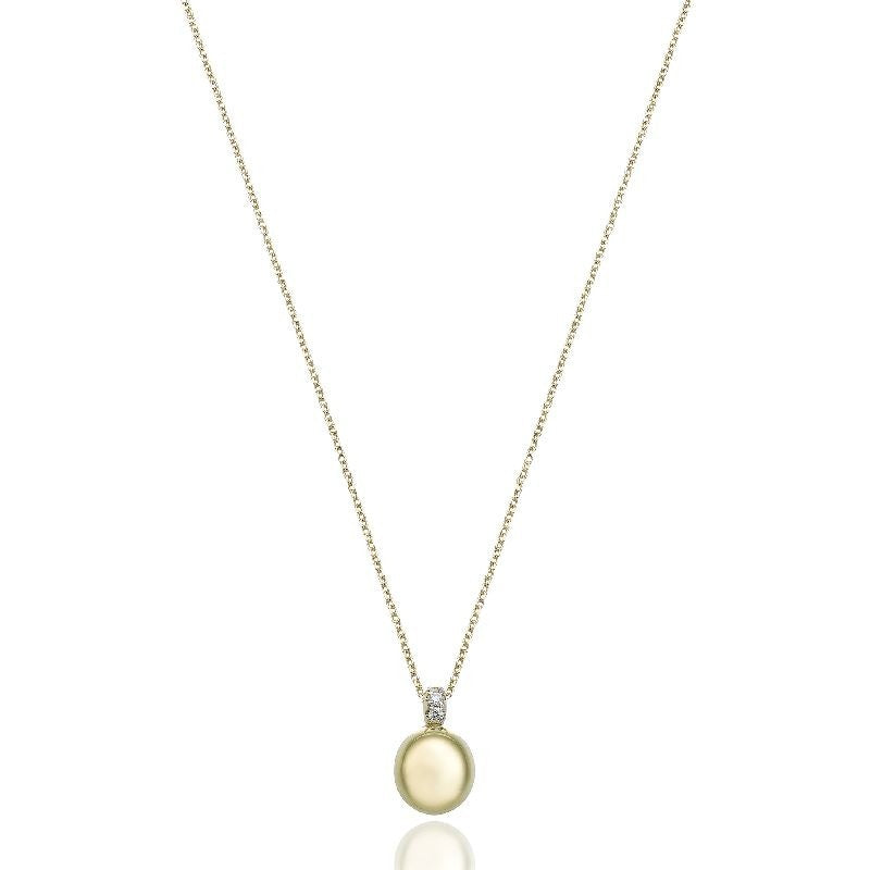 Collana Donna Chimento Oro Giallo 18 KT Goccia Diamanti Bianchi 1G04901B11450