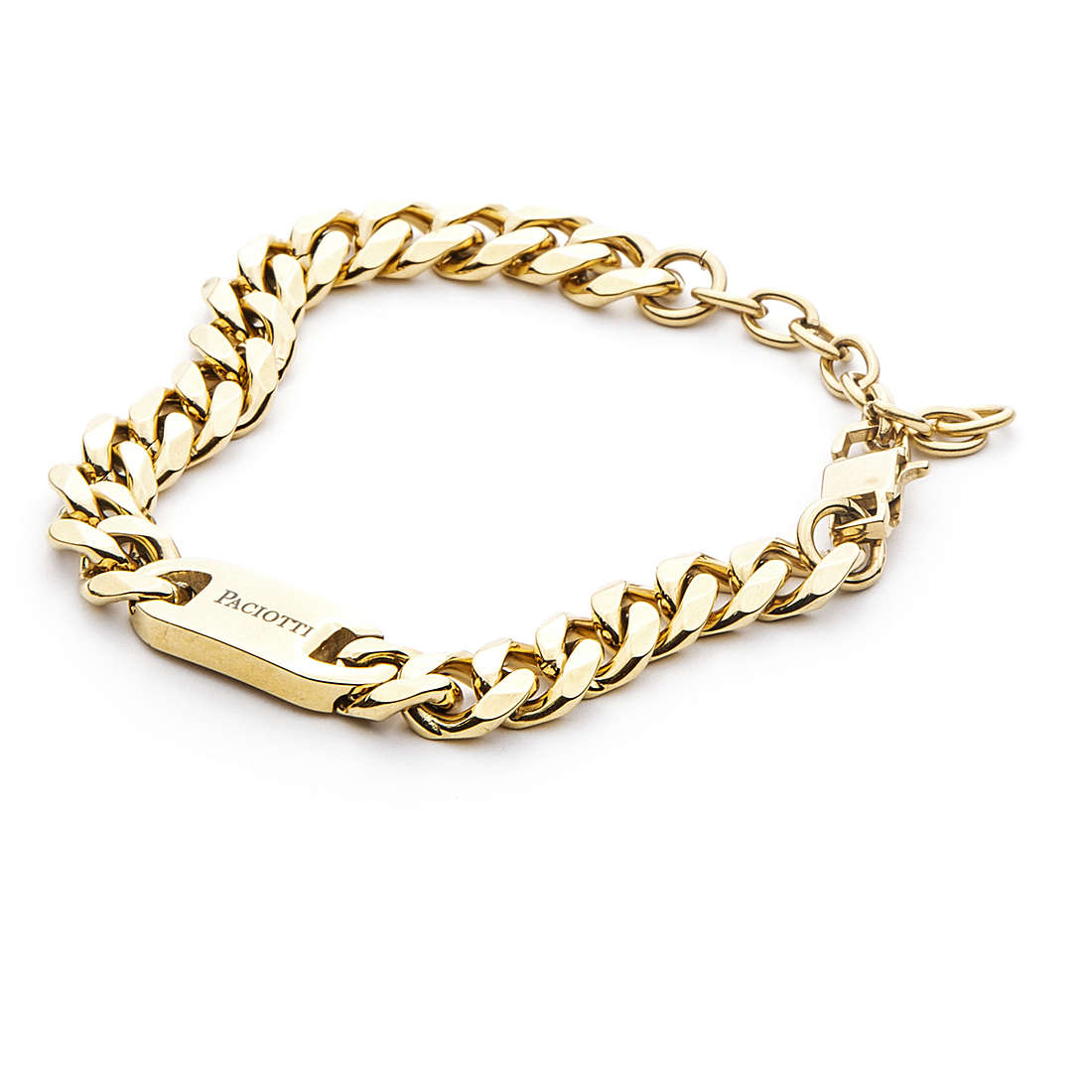 Bracciale Uomo 4US Cesare Paciotti Acciaio Dorato Targa Con Logo 4UBR4495