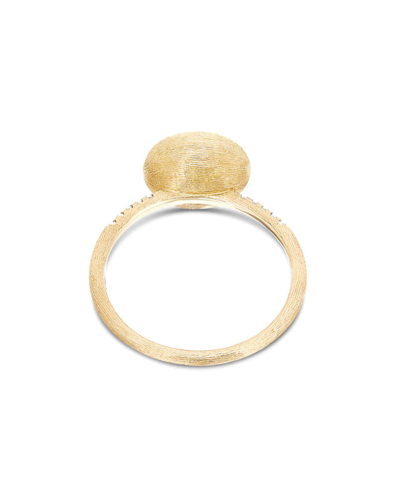 Anello Donna Nanis Oro Giallo 18 KT Solitario Diamanti Pepita Satinate AS26-583