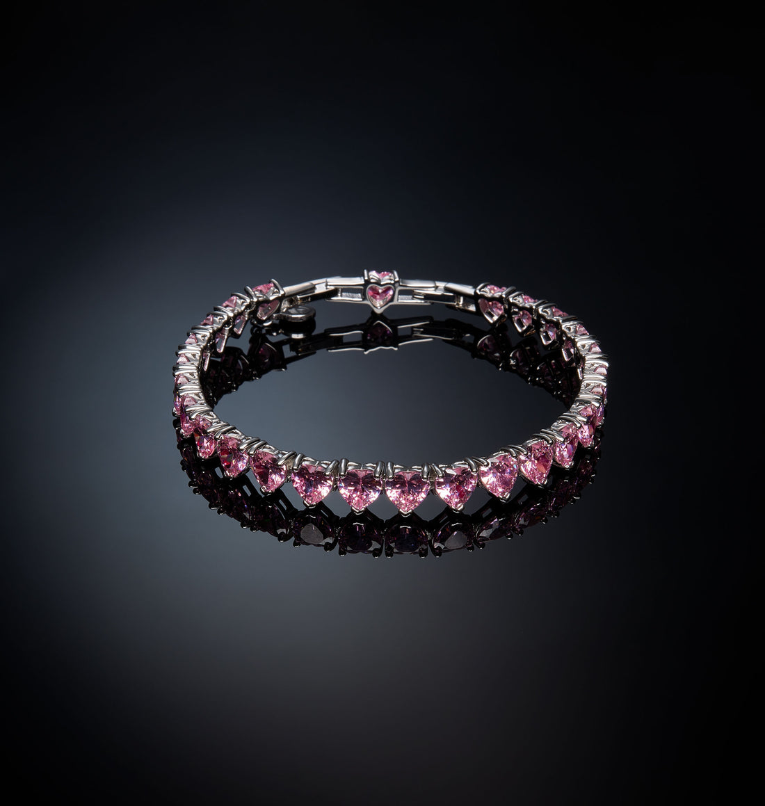 Bracciale Donna Chiara Ferragni Tennis Zirconi a cuore Rosa