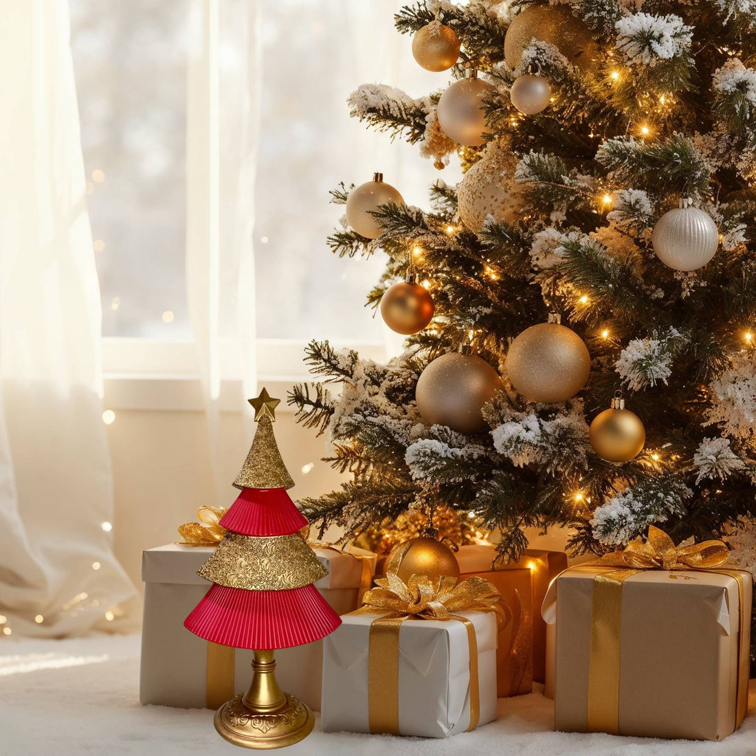 Albero Fade Rosso Oro 32cm 57663