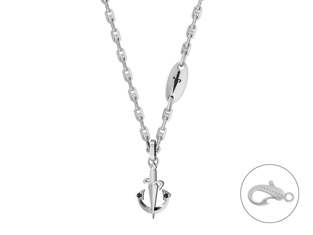 Collana Uomo Cesare Paciotti Argento Ancora JPCL5066B