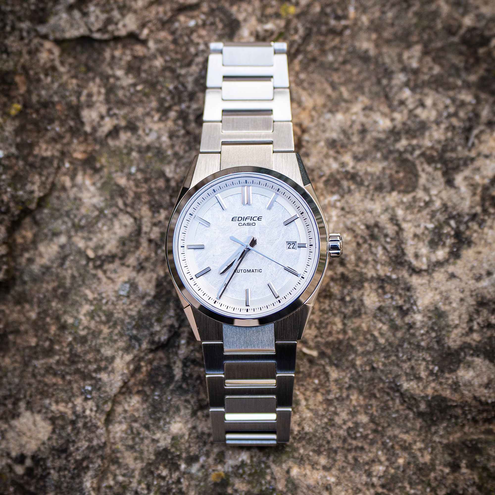 Orologio Uomo Casio Edifice Acciaio Bianco Automatico EFK-110D-7AER