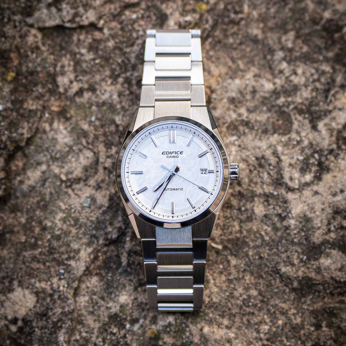 Orologio Uomo Casio Edifice Acciaio Bianco Automatico EFK-110D-7AER