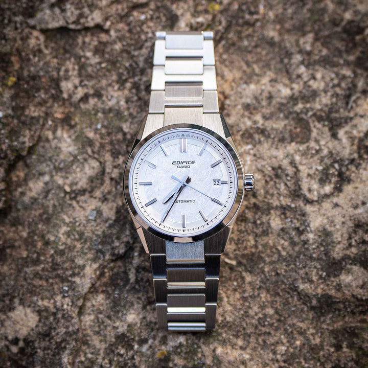 Orologio Uomo Casio Edifice Acciaio Bianco Automatico EFK-110D-7AER