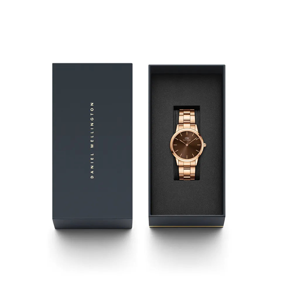 Orologio Donna Daniel Wellington Quarzo Solo Tempo Acciaio Rosè 36 mm Marrone DW00100461