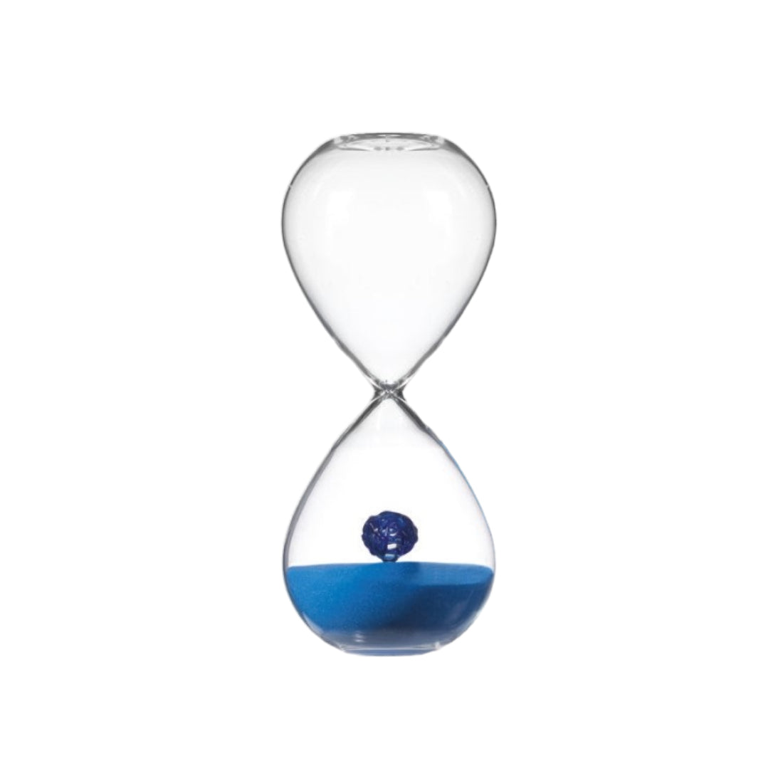 Clessidra Vetro Nodo Colore Sabbia Light Blu cm 20 OL02863