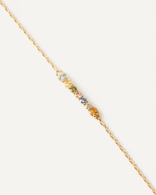 Bracciale Donna PDPaola Argento Dorato 925 Zircone Verde Blu Rosa PU01-788-U