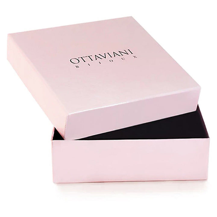 Orecchini Donna Ottaviani Bronzo Argentato Zircone Bianchi e Blu 5012710