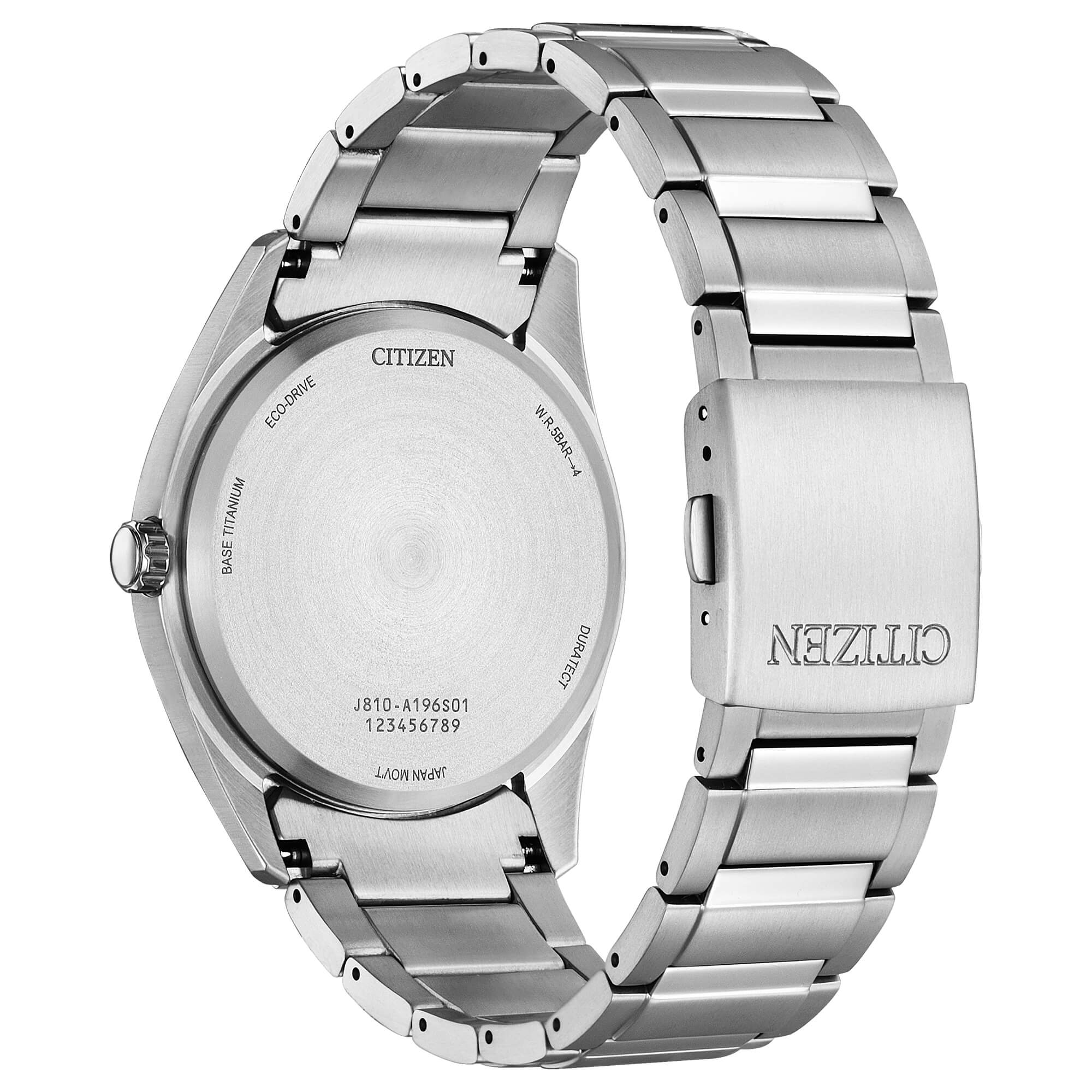 Orologio Uomo Citizen Eco Drive Super Titanio Solo Tempo Data Nero AW1641-81E