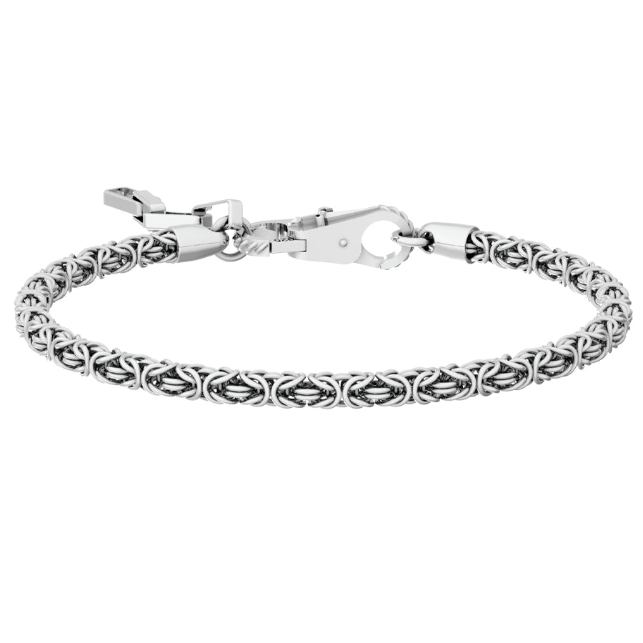 Bracciale Uomo Cesare Paciotti Argento Catena Maglia Bizantina Aperta JPBR5071B