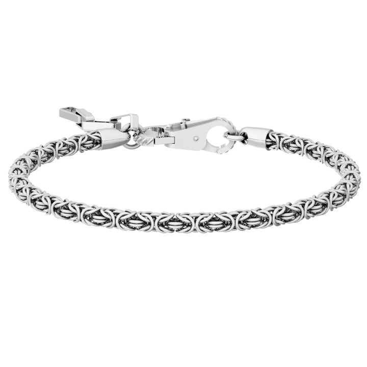Bracciale Uomo Cesare Paciotti Argento Catena Maglia Bizantina Aperta JPBR5071B