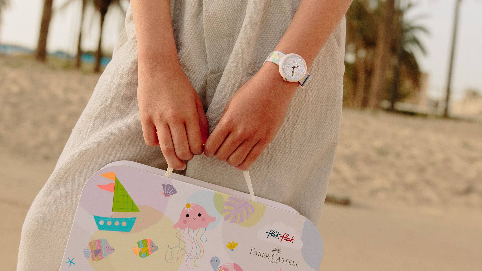 Special Box Orologio Bambina Swatch Flik Flak Color In Pastel ZFBNP231