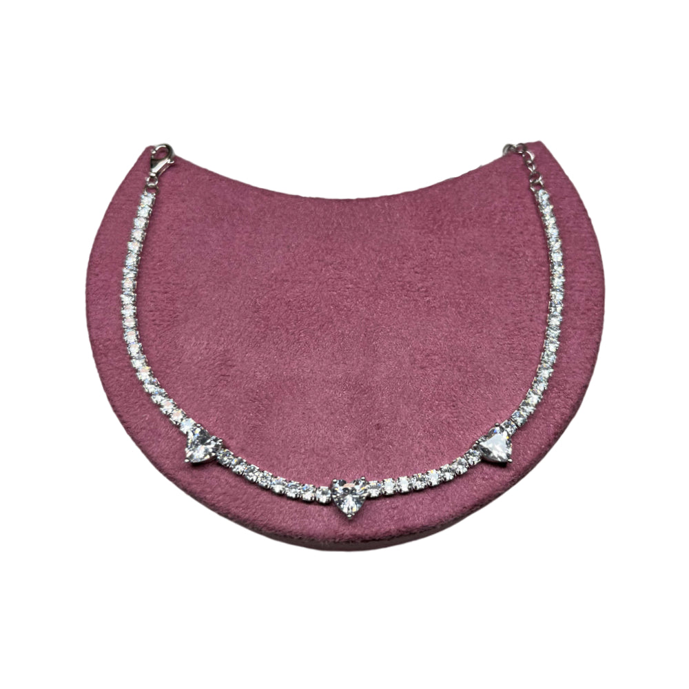 Bracciale Donna Re Mida Tennis Argento 925 Zirconi Cuore Bianco Tennis-38