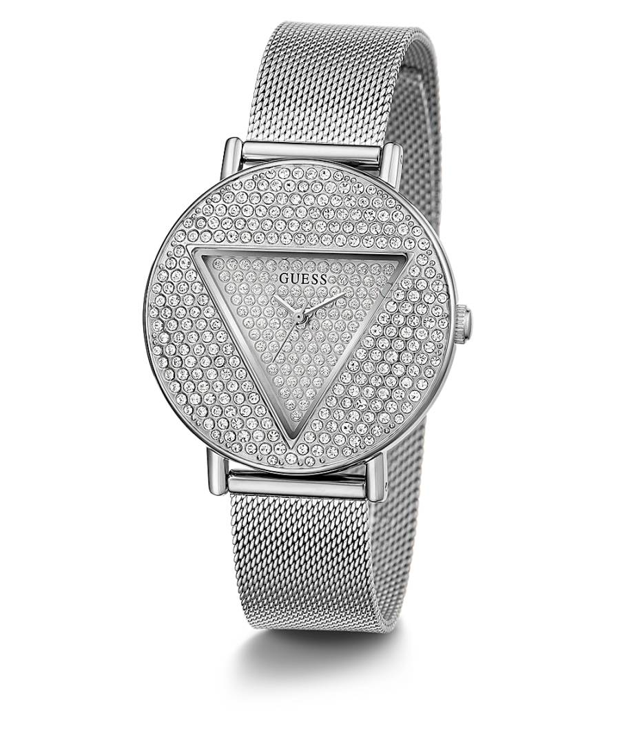 Orologio Donna Guess Quarzo Solo Tempo Zirconi Acciaio Maglia Milano GW0477L1