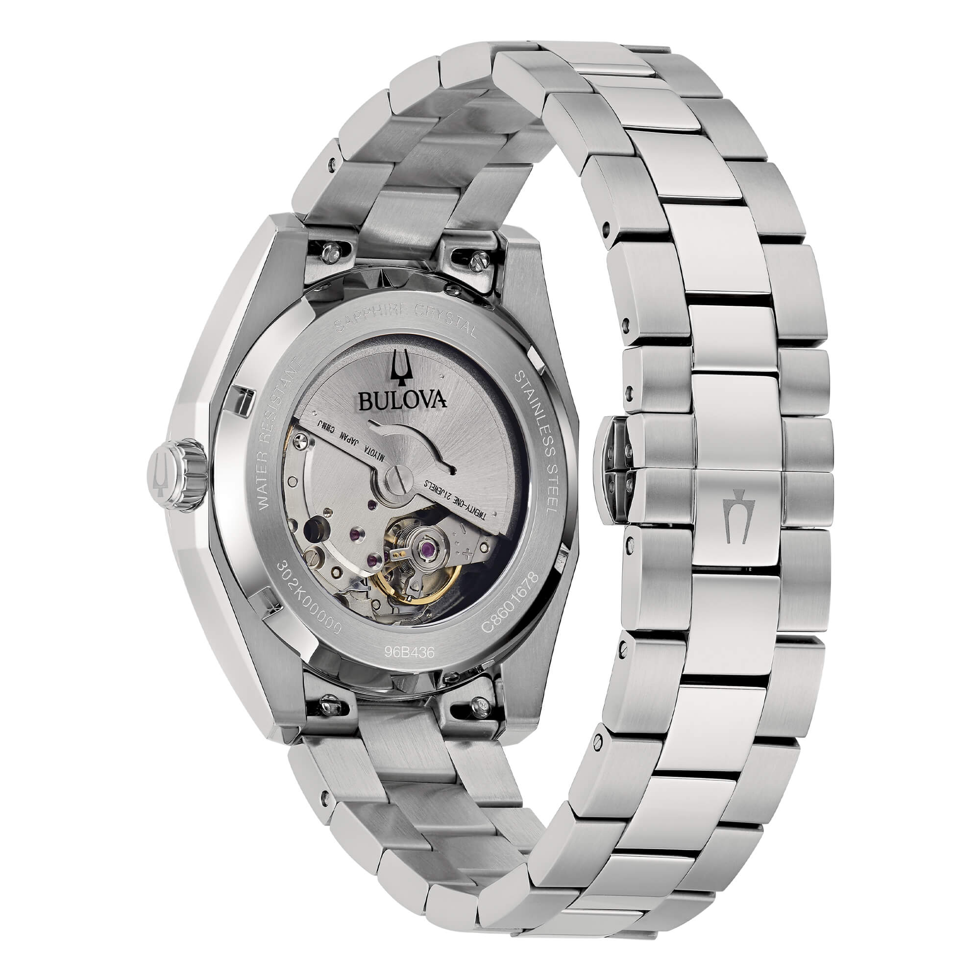 Orologio Uomo Bulova Surveyor Acciaio Blu Automatico 96B436