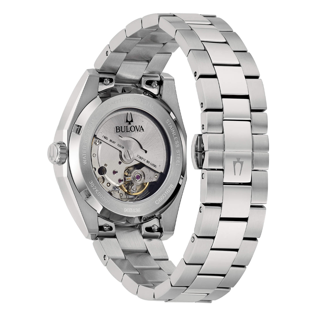 Orologio Uomo Bulova Surveyor Automatico Verde Lucido Acciaio 96B429
