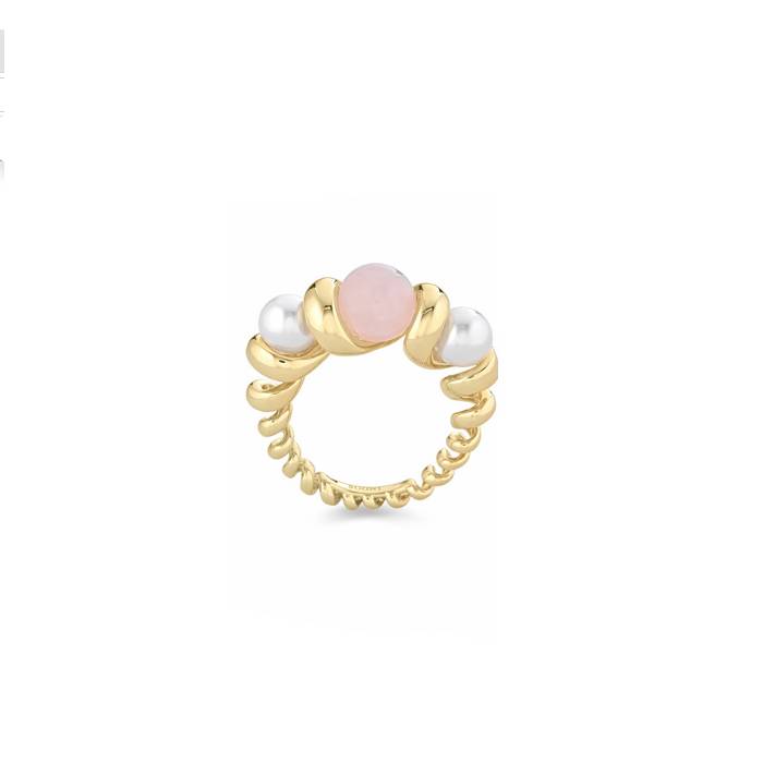 Anello Donna Sogni Bronzo Vortice Perla Opale Rosa LAN003GOP/18