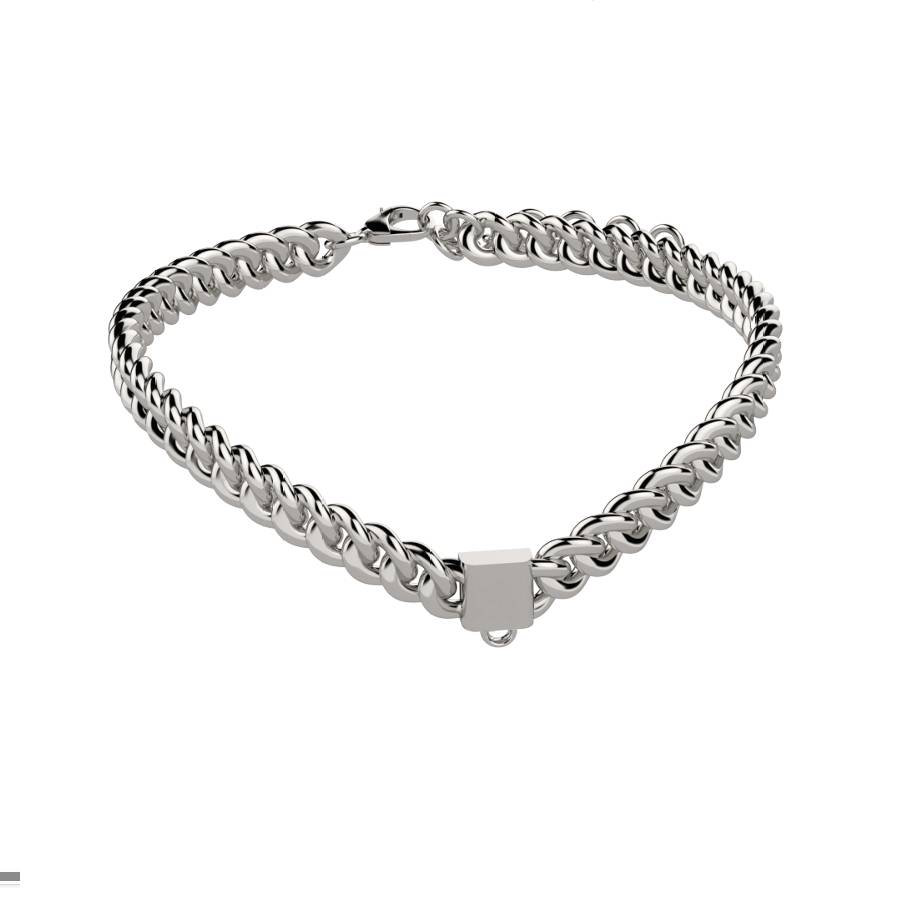 Collare Pets Liu Jo Acciaio Maglia Groumette Lucida LJP022S/M