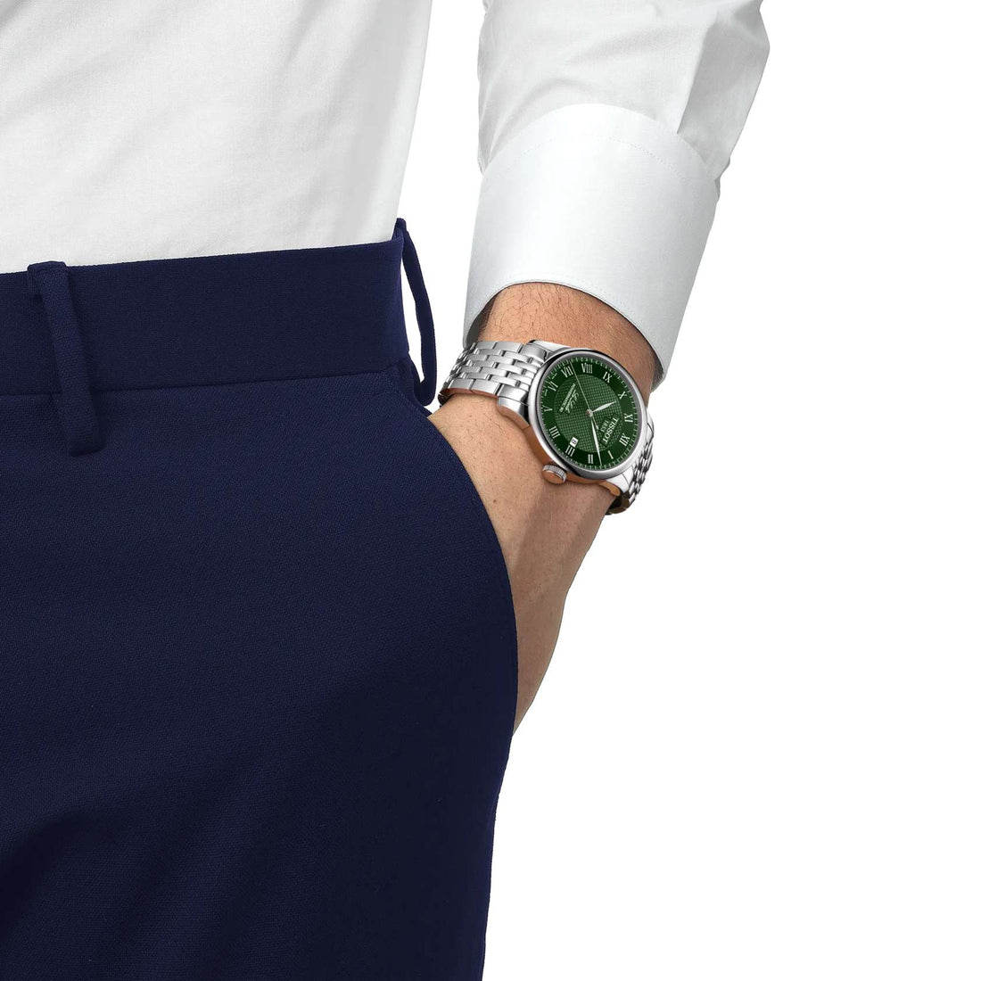 Orologio Uomo Tissot Le Locle Verde Powermatic 80 Acciaio T0064071109300