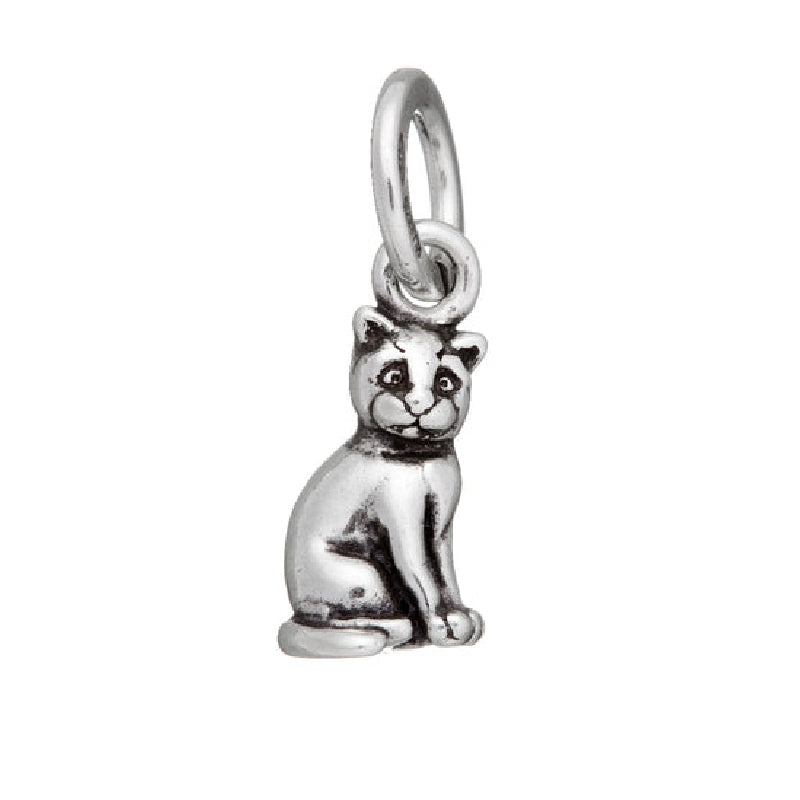 Charm Unisex Giovanni Raspini Argento 925 Ciondolo Gatto Realizzato A Mano 09650