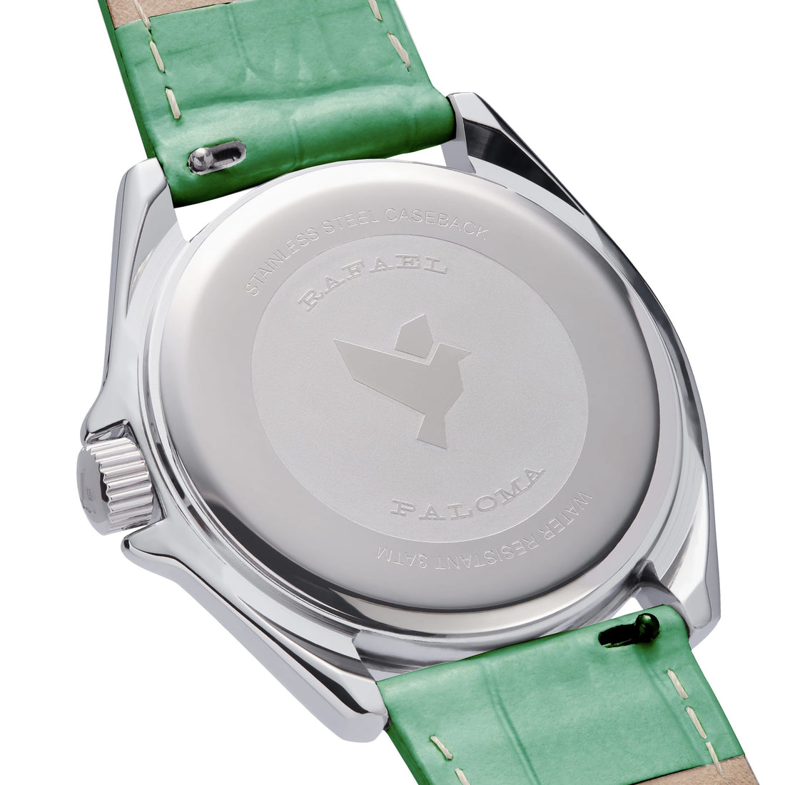 Orologio Uomo Rafael Paloma Acciaio Pelle Verde Data ORP007007