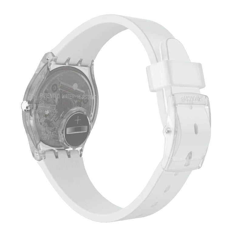 Orologio Donna Gomma Silicone Swatch Quarzo Solo Tempo Rosa Doppia Data GE713