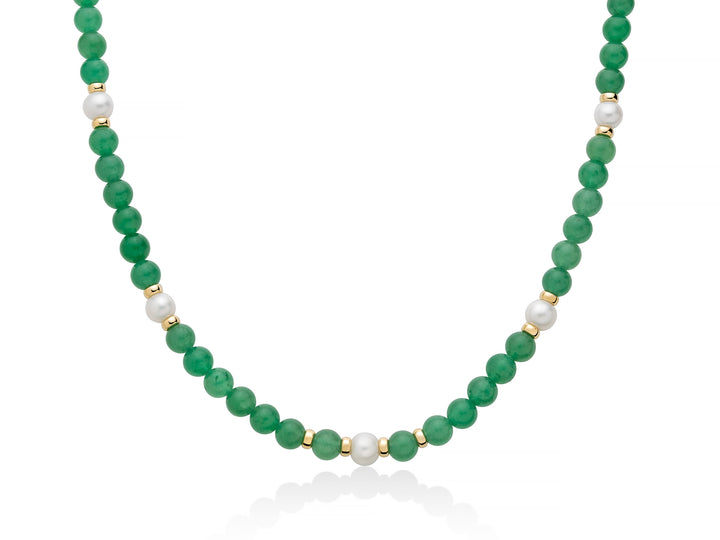 Collana Donna Miluna Girocollo Avventurina  e Perla PCL6727