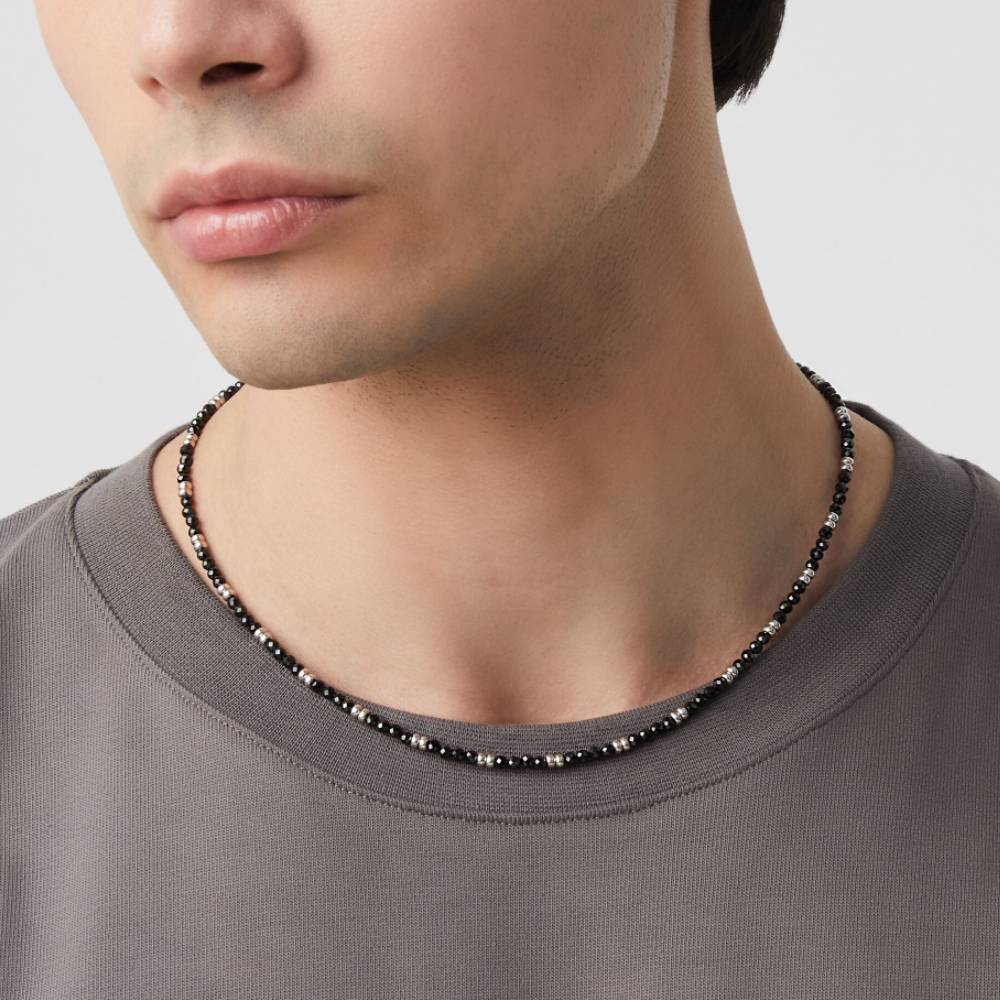 Collana Uomo Giovanni Raspini Argento 925 Girocollo Spinello Nero 12220