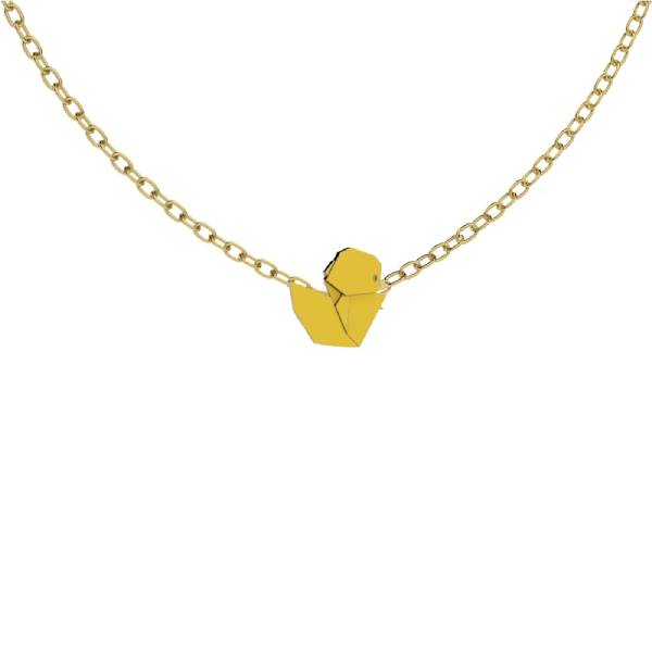Collana Bambina Nanàn Argento 925 Dorato Origami Paperella NAN0736